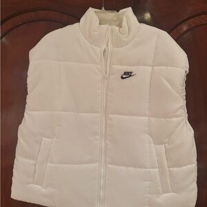 Nike White Puffer Vest